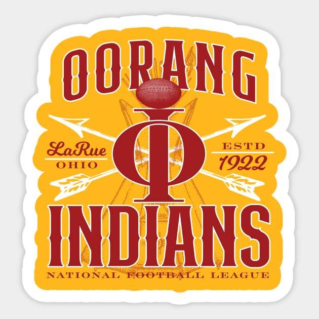 Oorang Indians Football Sticker by MindsparkCreative